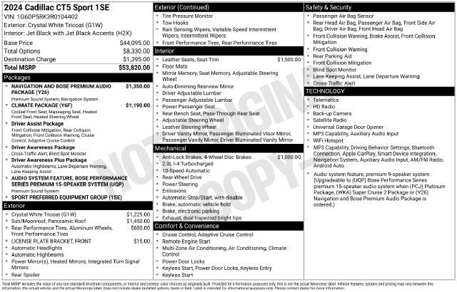 Used 2024 Cadillac CT5 Sport RWD image 35