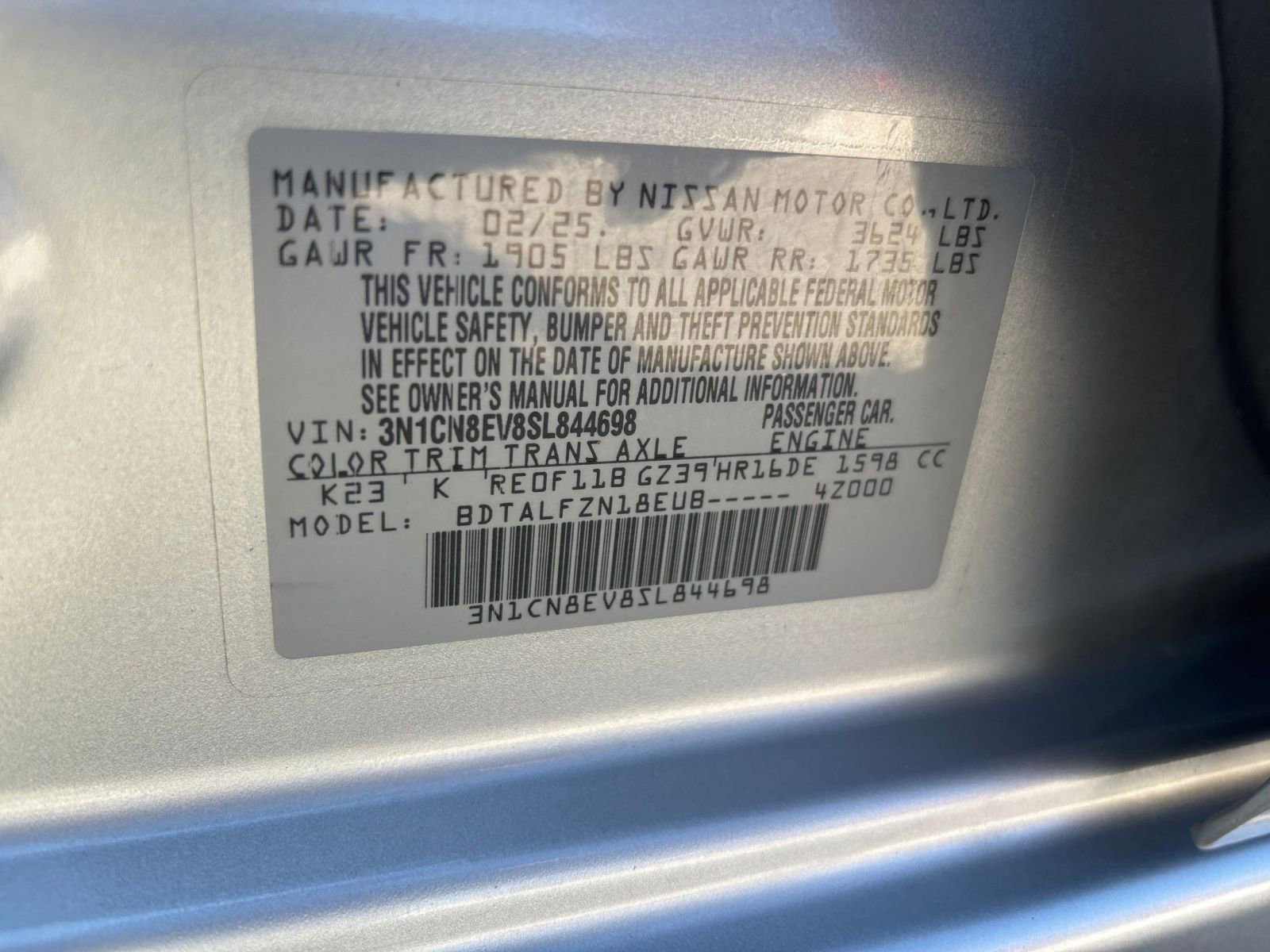 Used 2025 Nissan Versa SV FWD image 27