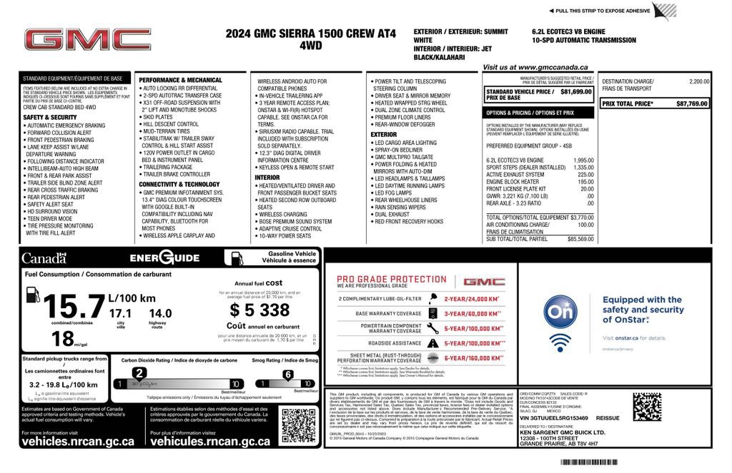 Used 2024 GMC Sierra 1500 AT4 AWD/4WD image 2