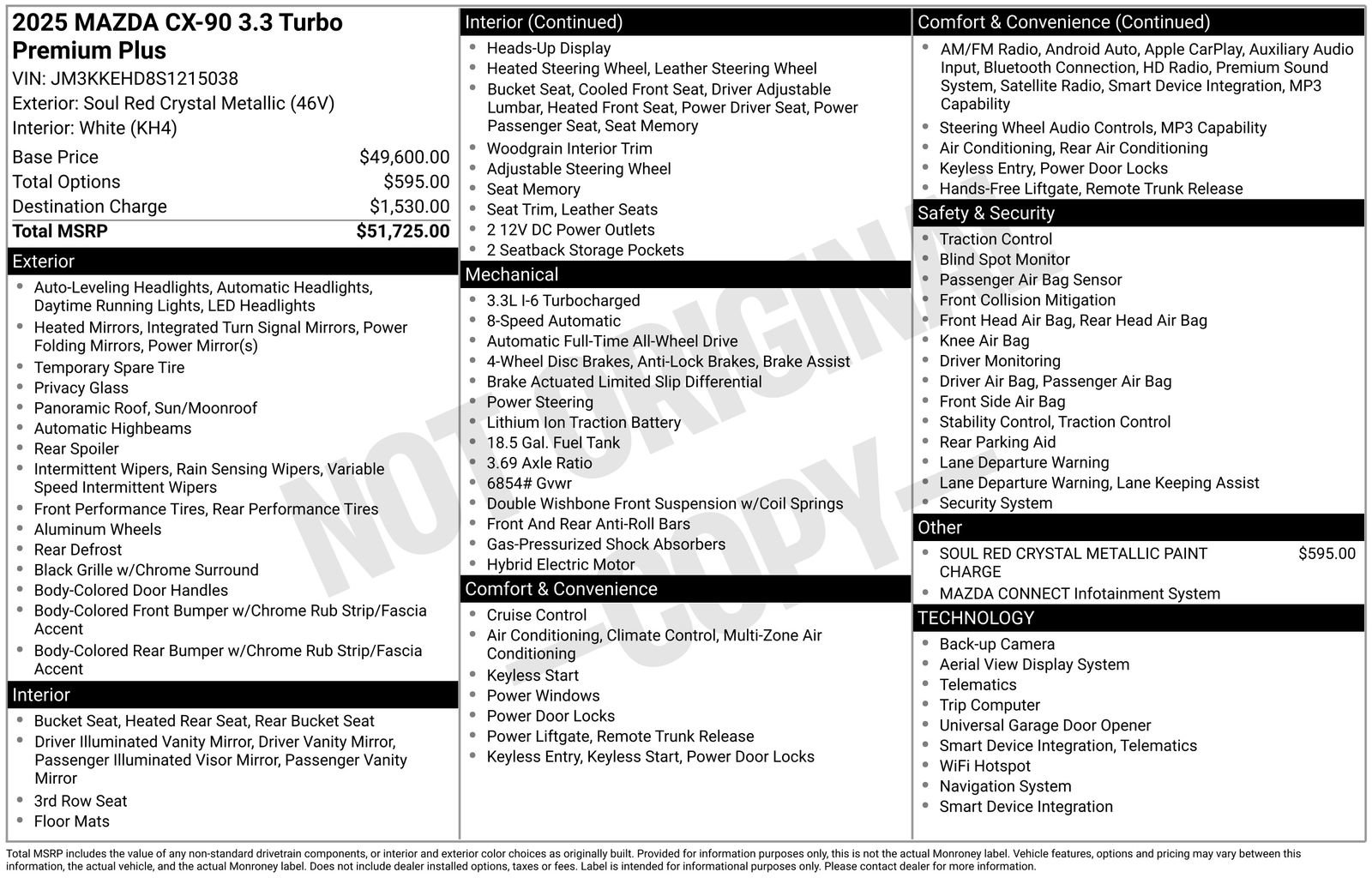 Certified 2025 MAZDA CX-90 3.3 Turbo w/ Premium Plus Pkg image 41