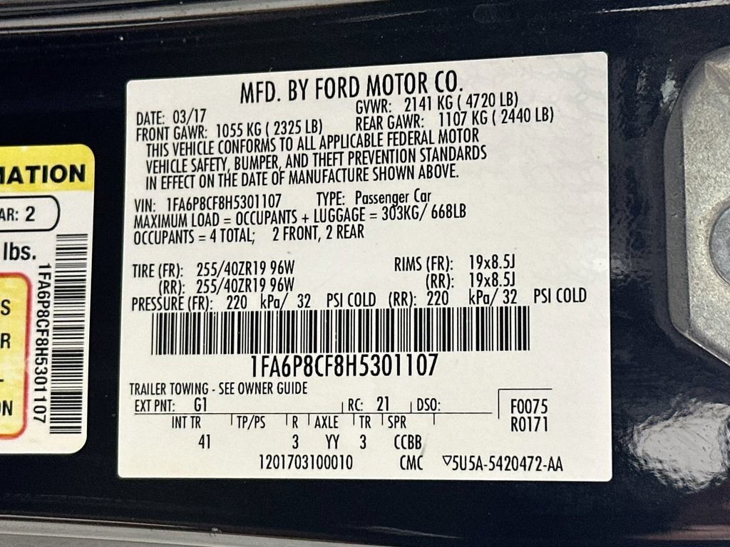Used 2017 Ford Mustang GT Premium w/ Equipment Group 401A RWD image 26