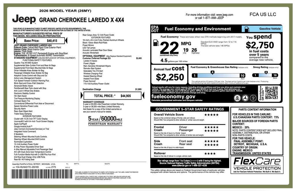 New 2026 Jeep Grand Cherokee Laredo AWD/4WD video 2