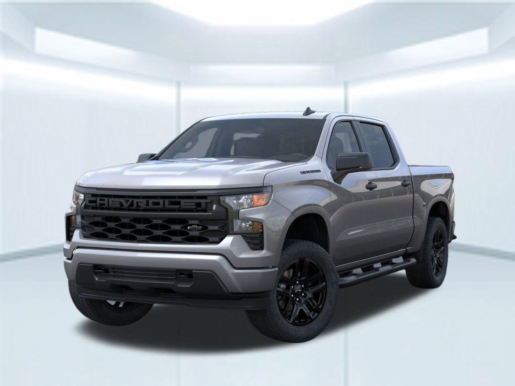 New 2026 Chevrolet Silverado 1500 Custom w/ Turbomax Blackout Package RWD image 2
