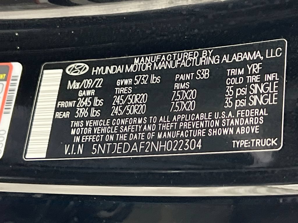 Certified 2022 Hyundai Santa Cruz Limited AWD/4WD image 39