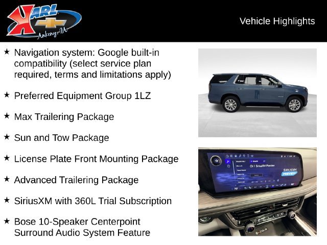 Certified 2025 Chevrolet Tahoe Premier w/ Sun And Tow Package AWD/4WD image 2