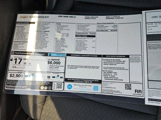 New 2026 Chevrolet Tahoe LS image 18