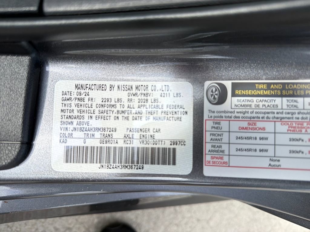 Certified 2024 Nissan Z Sport w/ Floor Mat Package image 28