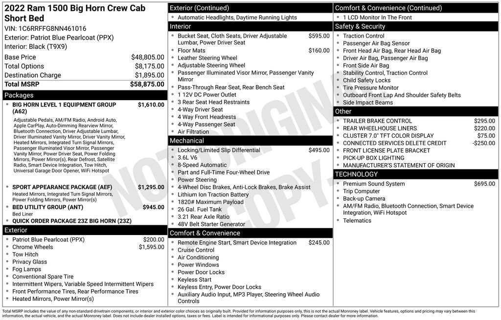 Used 2022 RAM 1500 Big Horn image 8