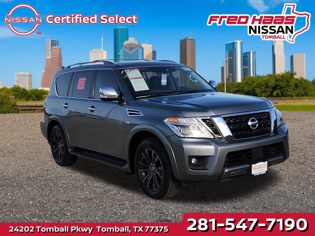 Certified 2020 Nissan Armada Platinum w/ Captain's Chairs Package image 1