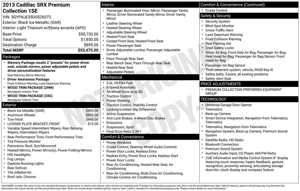 Used 2013 Cadillac SRX Premium AWD/4WD image 40