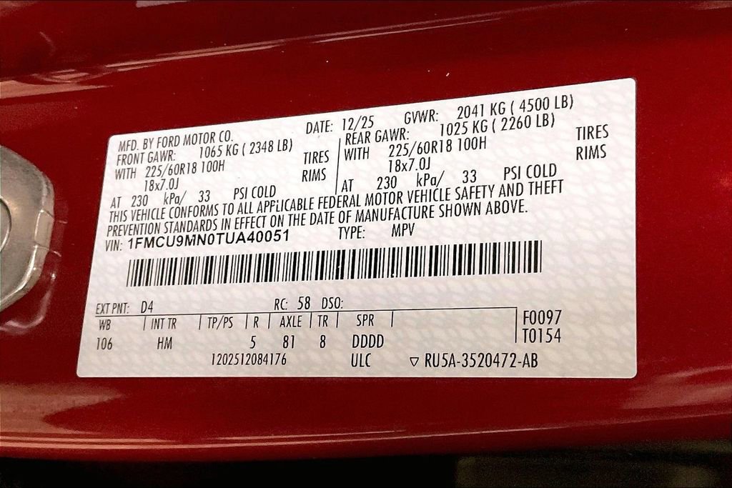 New 2026 Ford Escape ST-Line w/ Tech Pack #1 image 13