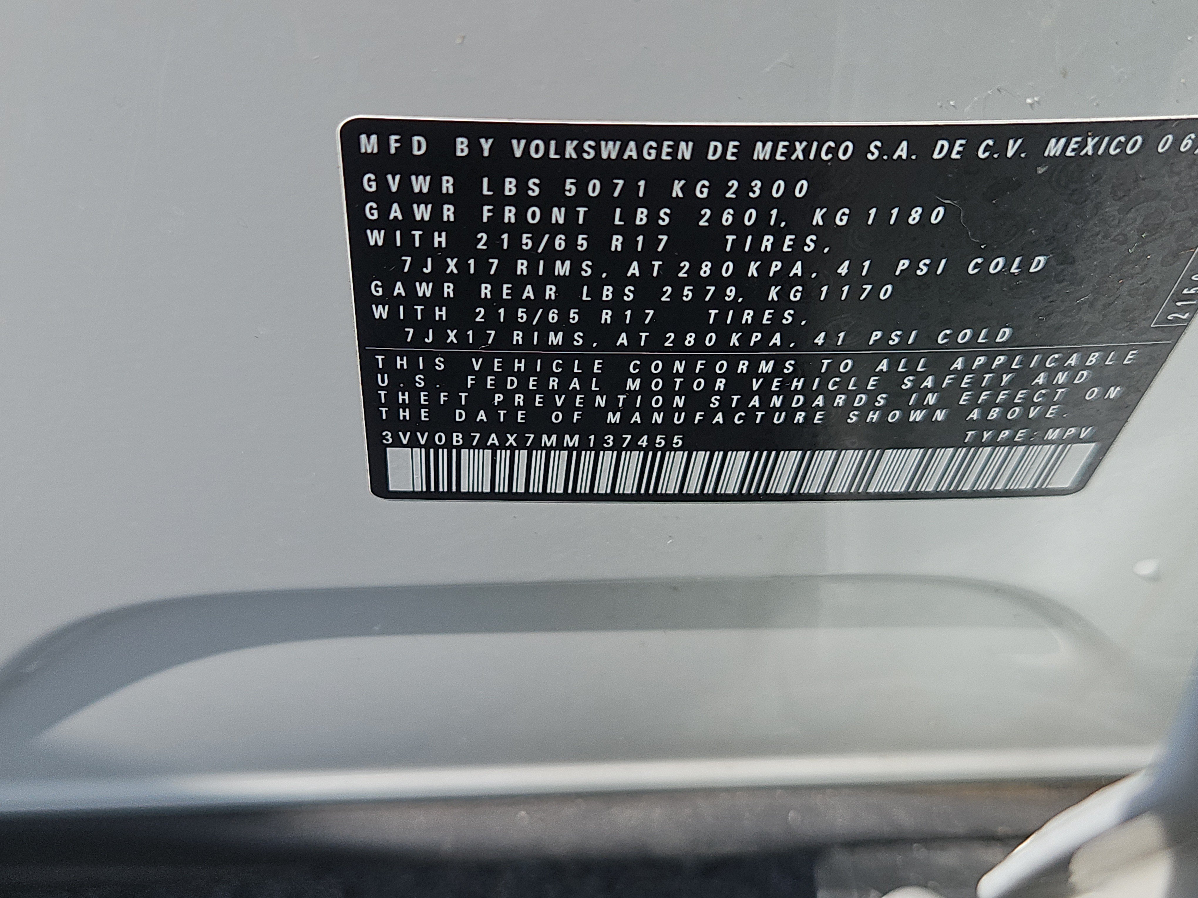 Certified 2021 Volkswagen Tiguan S AWD/4WD image 8