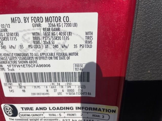 Used 2012 Ford F150 Platinum AWD/4WD image 14