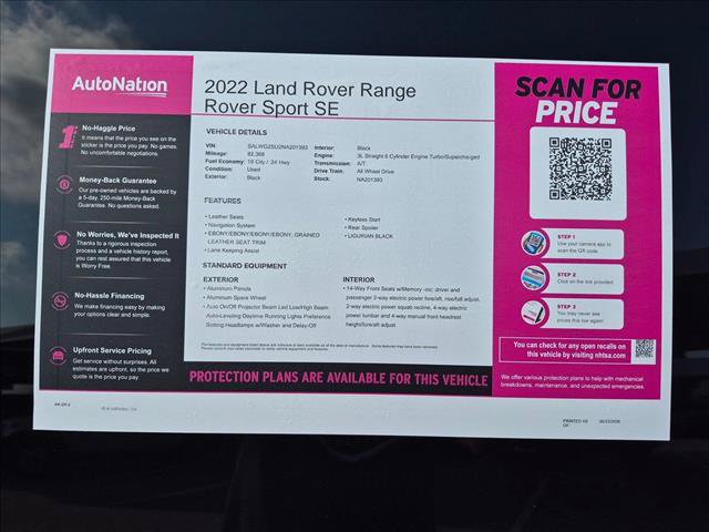 Used 2022 Land Rover Range Rover Sport SE AWD/4WD image 23