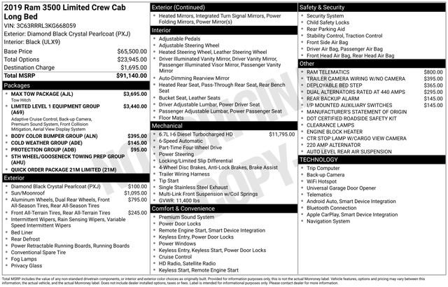 Used 2019 RAM 3500 Limited w/ Max Tow Package image 20