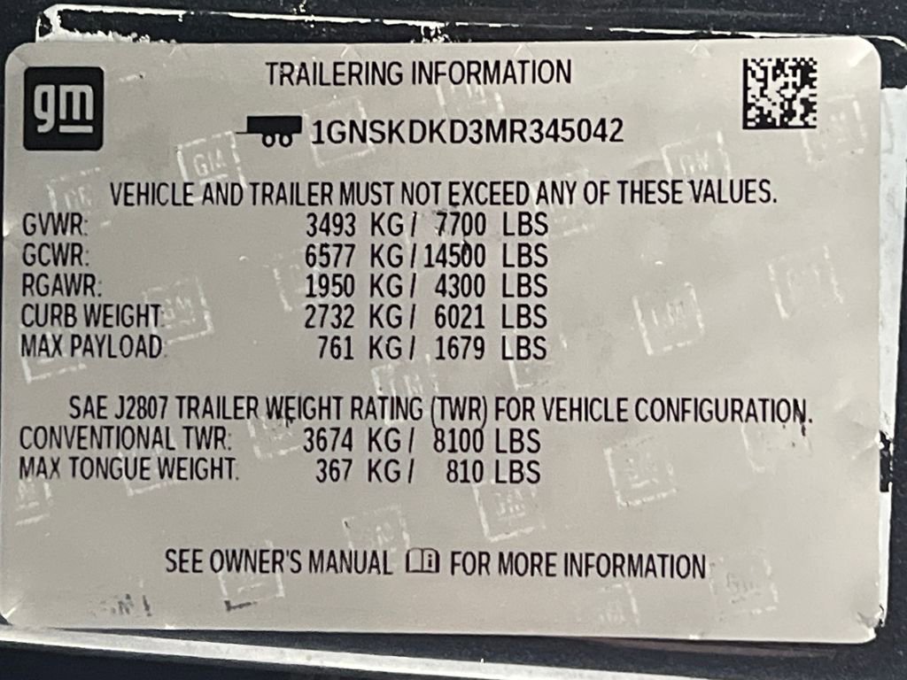 Used 2021 Chevrolet Suburban Z71 w/ Z71 Off-Road Package image 71