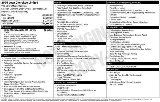 New 2026 Jeep Cherokee Limited image 38