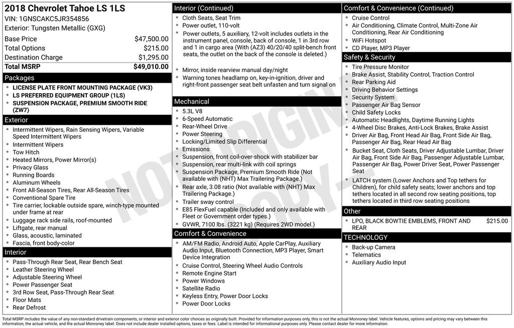 Used 2018 Chevrolet Tahoe LS image 9