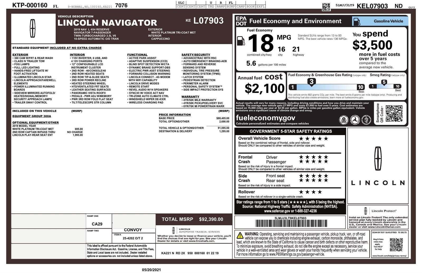 Used 2019 Lincoln Navigator L Reserve AWD/4WD image 15