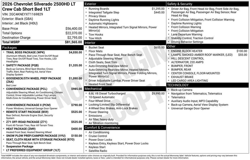 Used 2026 Chevrolet Silverado 2500 LT w/ Trail Boss Package AWD/4WD image 31