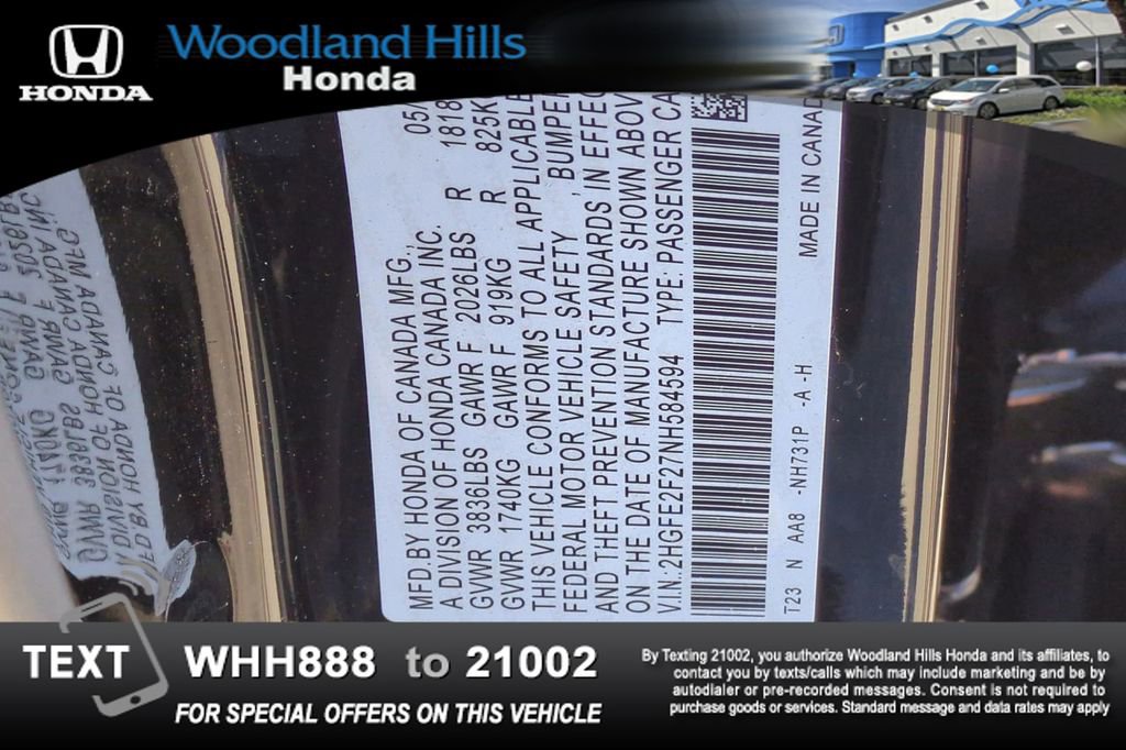 Certified 2022 Honda Civic LX image 26