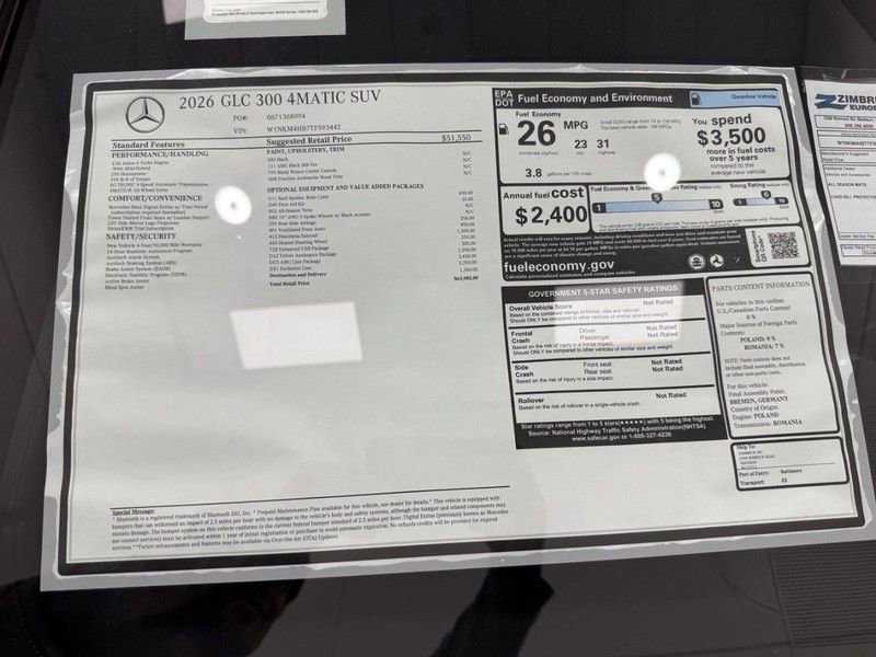 New 2026 Mercedes-Benz GLC 300 4MATIC image 4