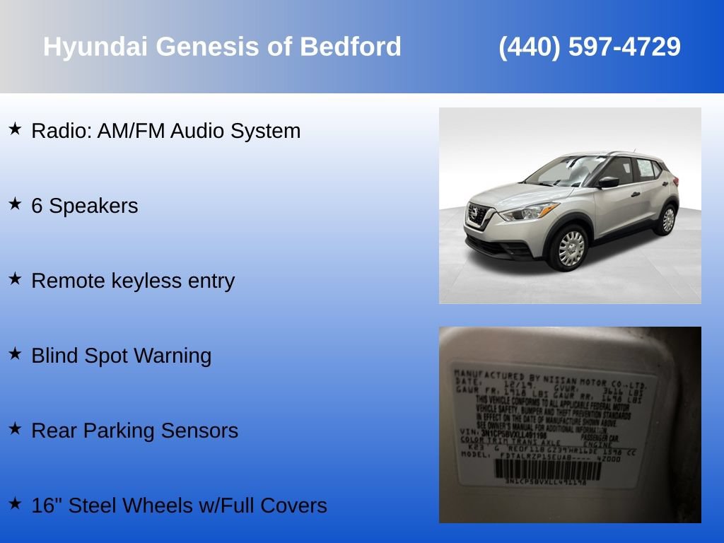 Used 2020 Nissan Kicks S FWD image 7