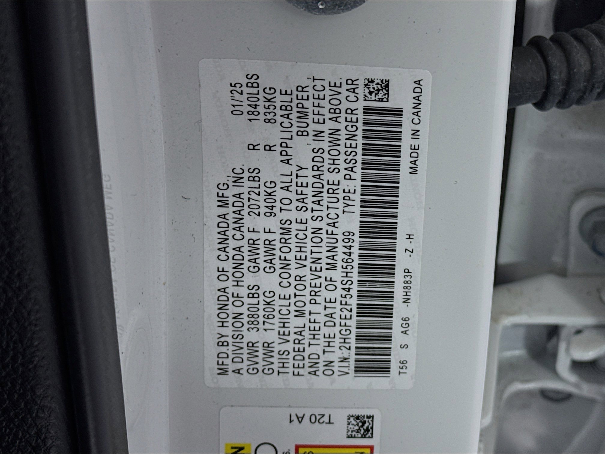 Certified 2025 Honda Civic Sport image 29