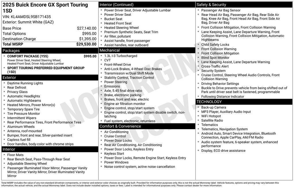 Certified 2025 Buick Encore GX Sport Touring w/ Comfort Package FWD image 32