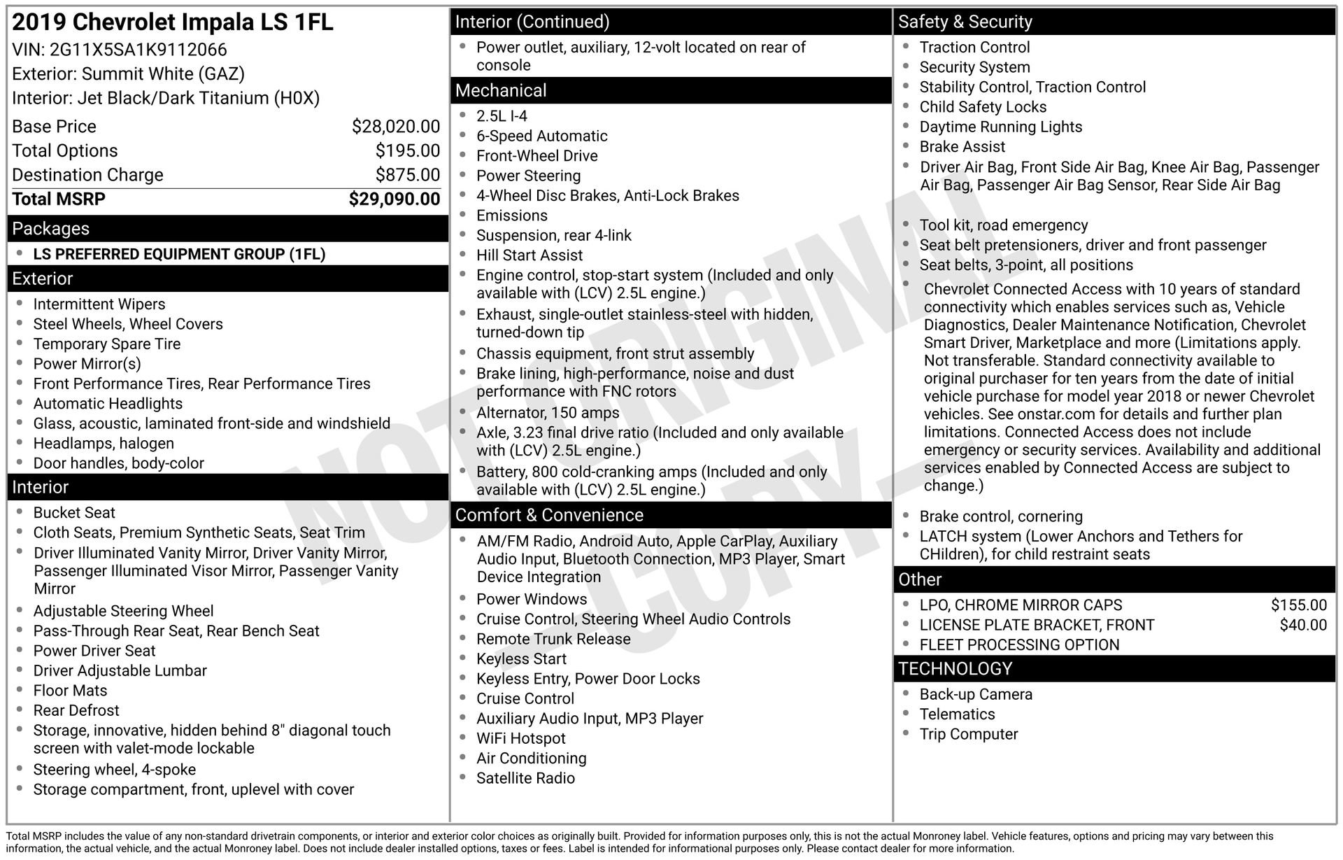 Used 2019 Chevrolet Impala LS image 4