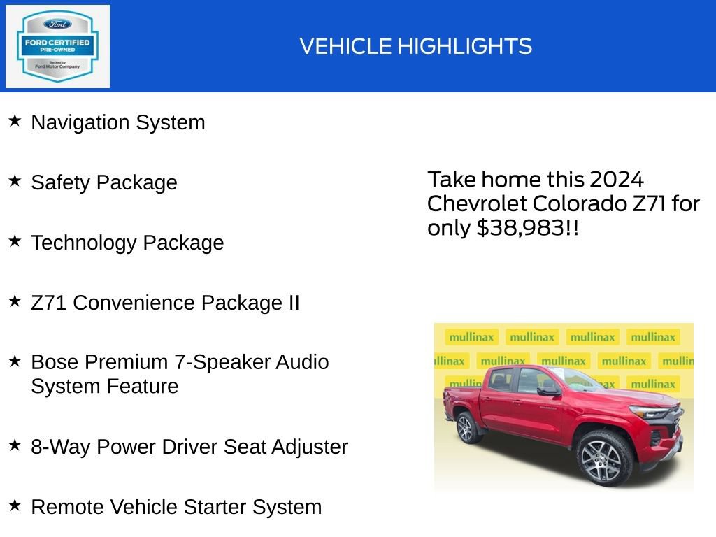 Used 2024 Chevrolet Colorado Z71 w/ Z71 Convenience Package 2 AWD/4WD image 18