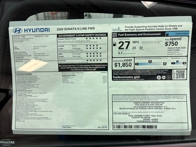 New 2026 Hyundai Sonata N Line image 30