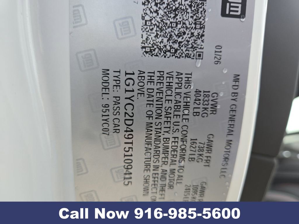 New 2026 Chevrolet Corvette Stingray Premium Cpe w/ Battery Protection Package image 26