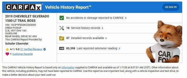 Used 2019 Chevrolet Silverado 1500 LT Trail Boss image 5