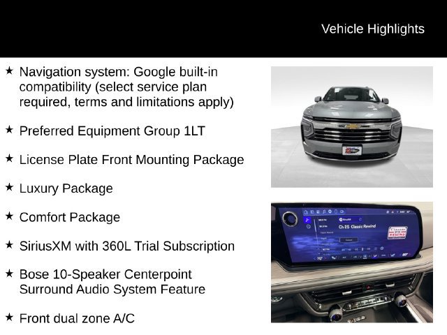 Certified 2025 Chevrolet Tahoe LT w/ Comfort Package AWD/4WD image 16