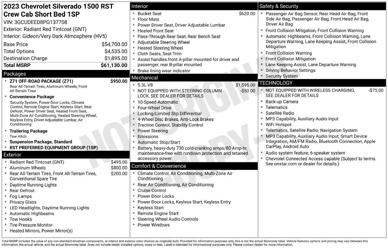 Used 2023 Chevrolet Silverado 1500 RST w/ Z71 Off-Road Package AWD/4WD image 28