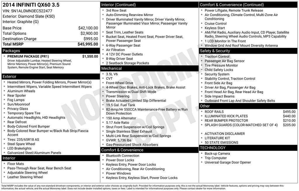 Used 2014 INFINITI QX60 FWD w/ Premium Package image 38