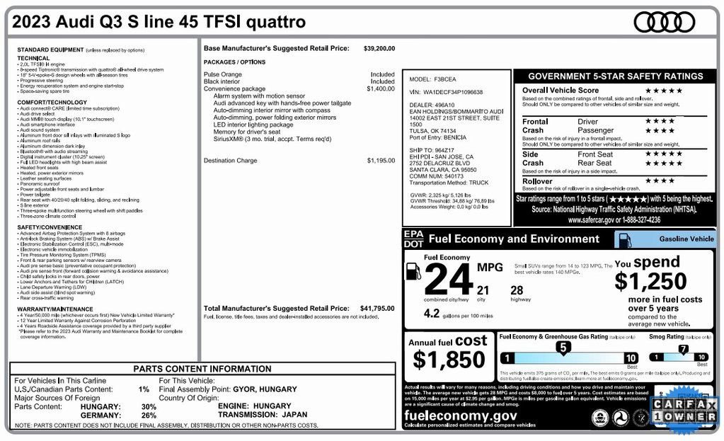 Used 2023 Audi Q3 2.0T Premium image 40