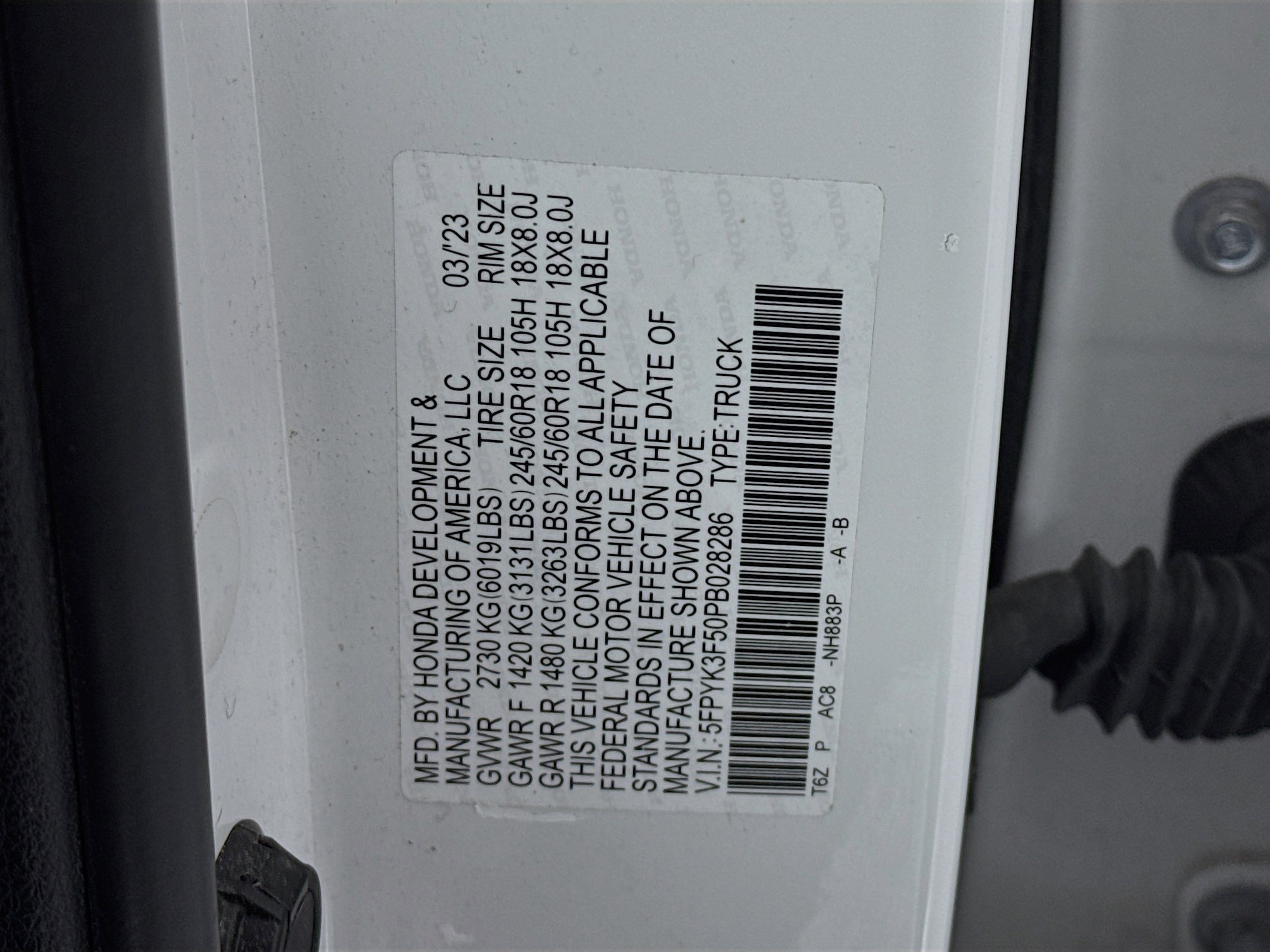 Certified 2023 Honda Ridgeline RTL image 32