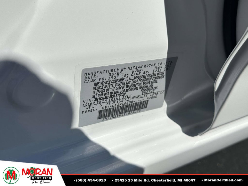 Used 2025 Nissan Versa S w/ Trunk Package FWD image 31