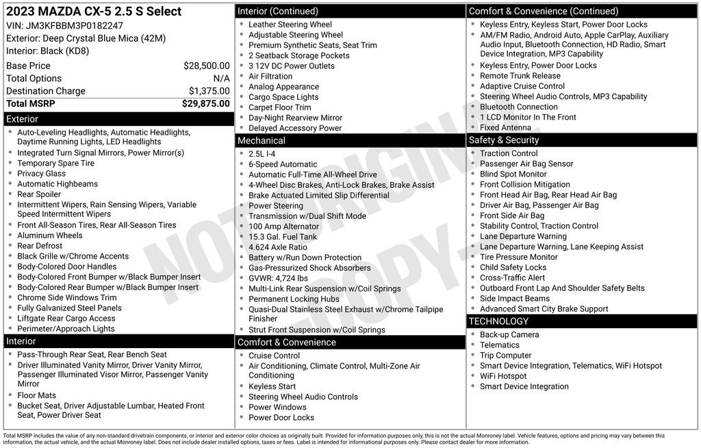 Used 2023 MAZDA CX-5 AWD 2.5 S w/ Select Package image 2