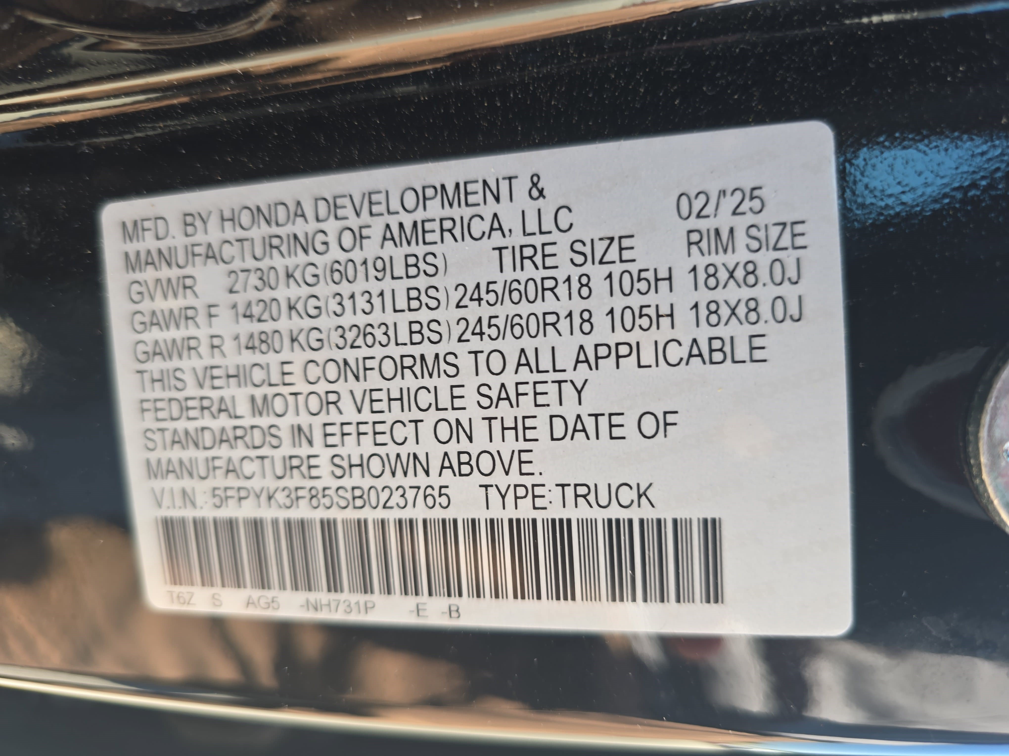 Certified 2025 Honda Ridgeline Black Edition image 34
