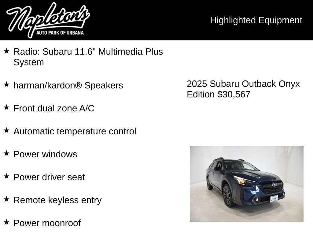 Used 2025 Subaru Outback Onyx Edition AWD/4WD image 15