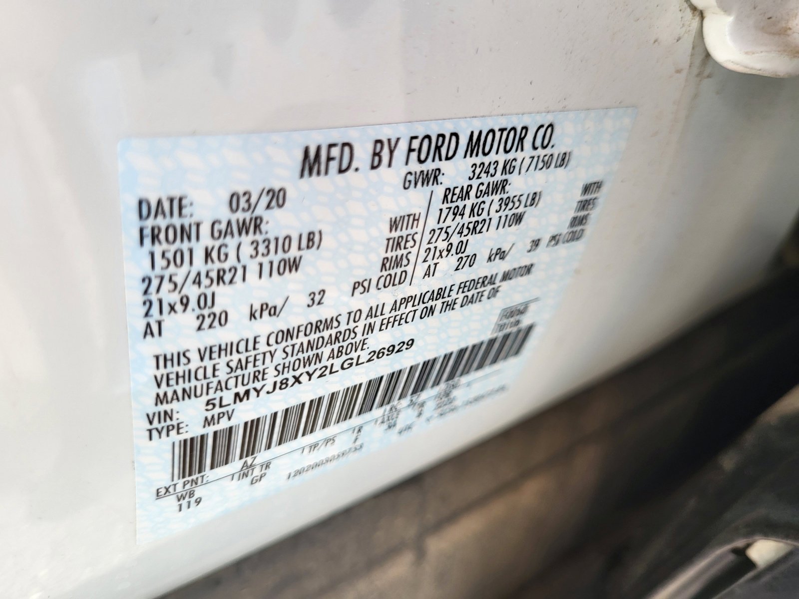 Used 2020 Lincoln Aviator Grand Touring w/ Equipment Group 302A image 24