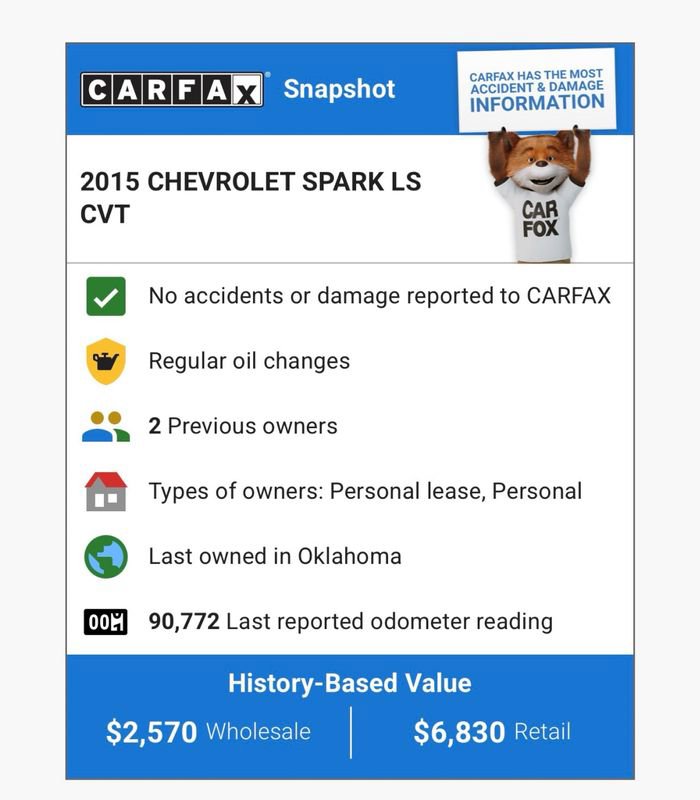 Used 2015 Chevrolet Spark LS FWD image 2