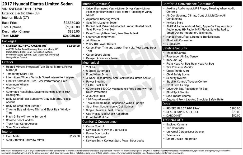 Used 2017 Hyundai Elantra Limited w/ Limited Tech Package 08 image 11