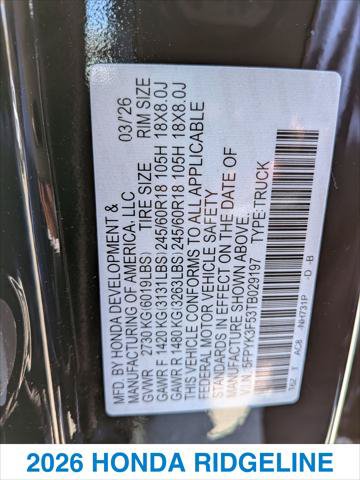 New 2026 Honda Ridgeline RTL image 27