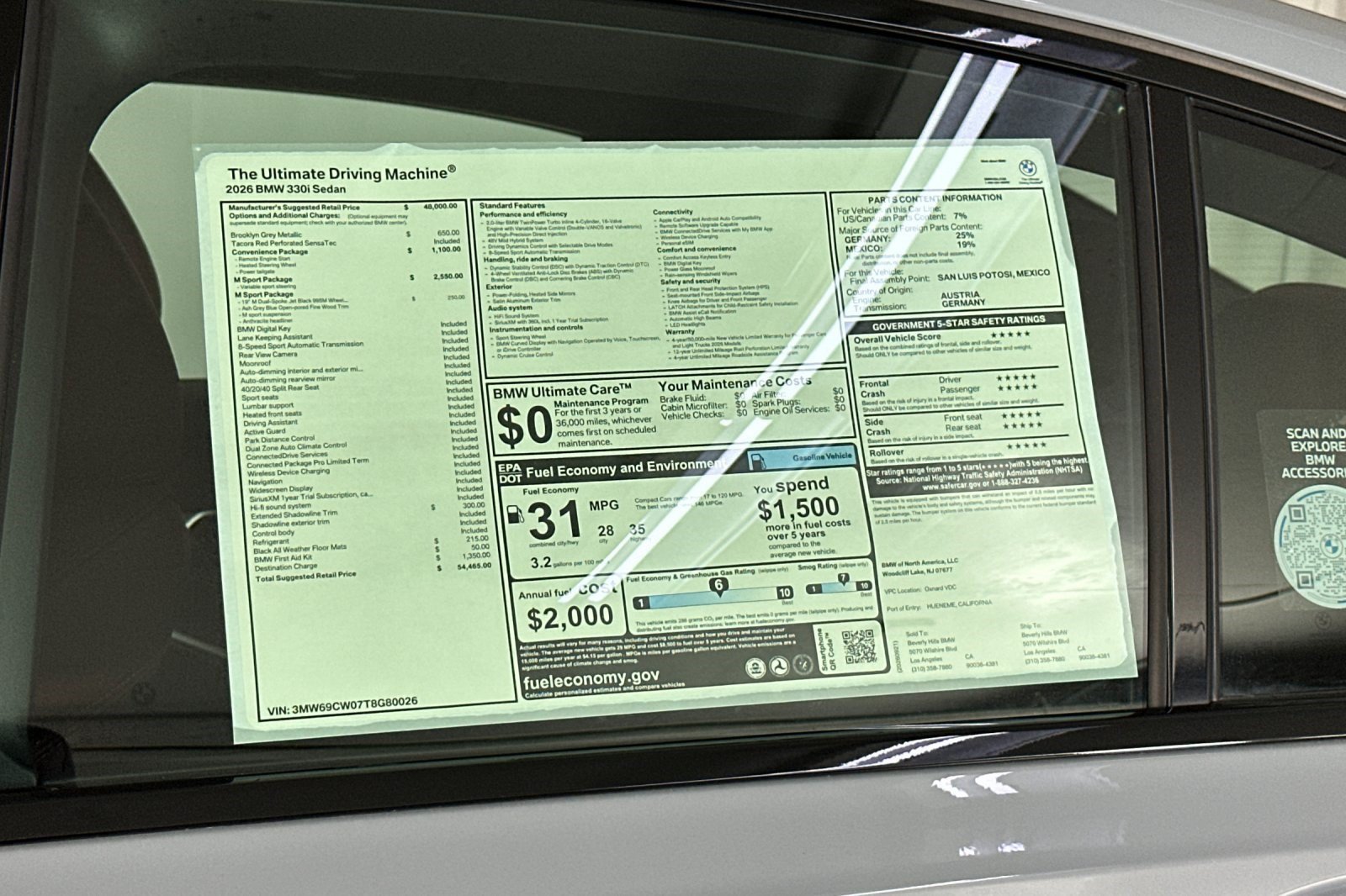New 2026 BMW 330i Sedan w/ M Sport Package RWD image 18