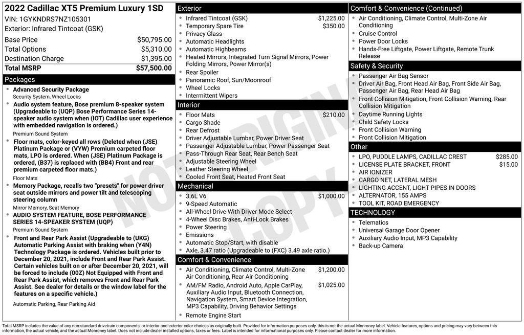 Used 2022 Cadillac XT5 Premium Luxury image 17