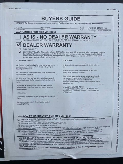 Used 2023 Toyota Highlander Limited image 42